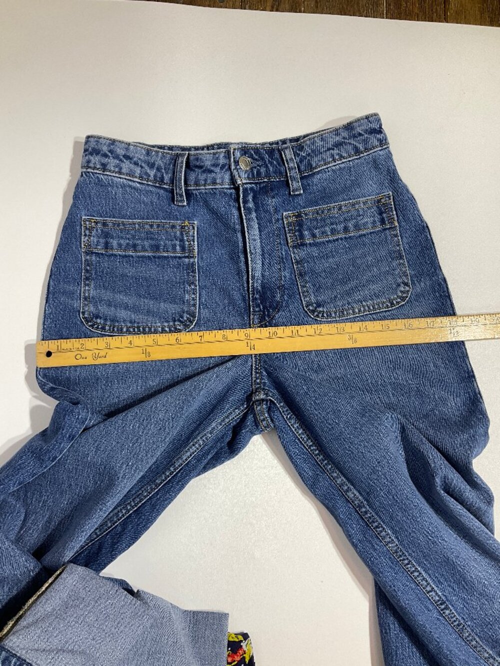 Free Assembly Size 4 Wide Leg Denim Jeans Womens - Picture 11 of 14